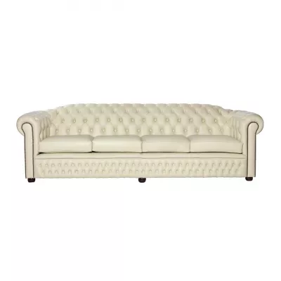 "Cambridge" 4-Sitzer Original englisches Chesterfield Ledersofa