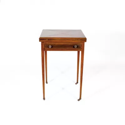 Edwardian Kartentisch Envelope, Mahagoni Spieltisch, King Edward VII Games Table