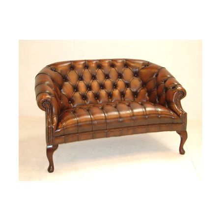 "Cavendish" original Chesterfield Leder Sofa 3-Sitzer