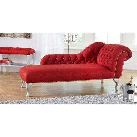 "Chaise Lounge Queen Anne" Original englisches Chesterfield Ottomane
