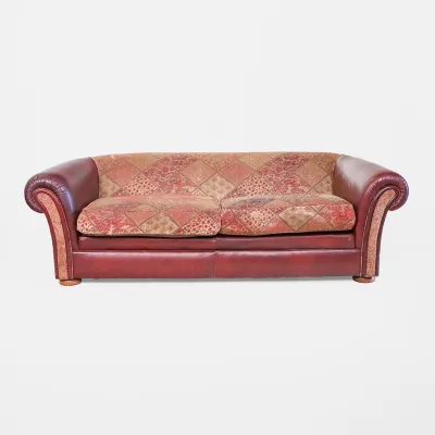 Chesterfield Sofa 3 Sitzer – Sofa mit Stoff und Lederbezug