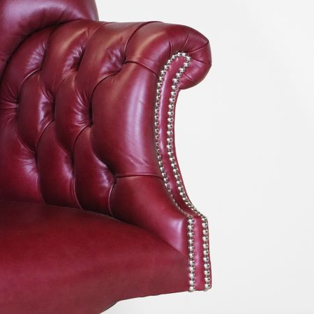 Bürostuhl, englischer Drehstuhl, Chesterfield Stuhl