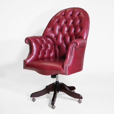 Bürostuhl, englischer Drehstuhl, Chesterfield Stuhl