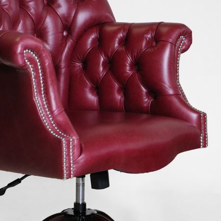 Bürostuhl, englischer Drehstuhl, Chesterfield Stuhl