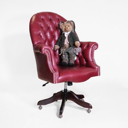 Bürostuhl, englischer Drehstuhl, Chesterfield Stuhl