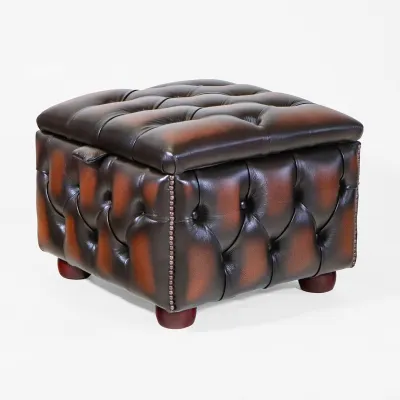 "Cubes" Chesterfield Beistellhocker