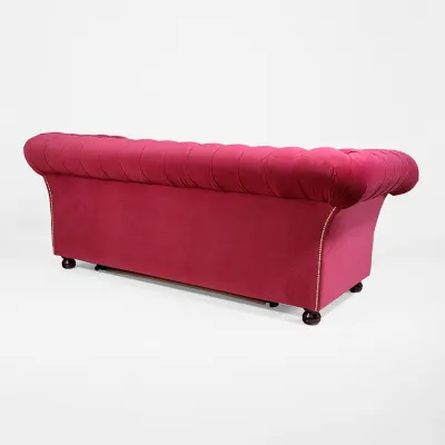 Original englisches Chesterfield Sofa "Empire" (Abb. in Leder)