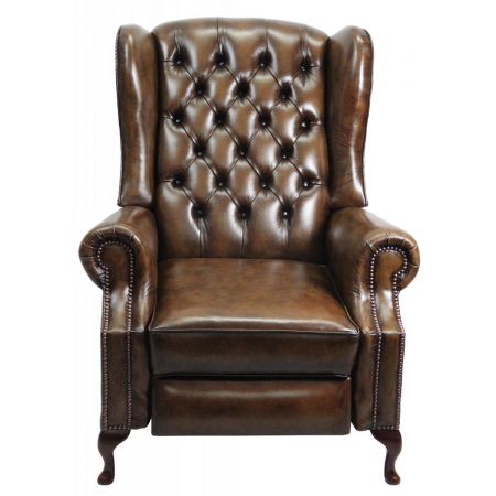 Chesterfield Recliner "Lazy Chair" in Birch Antique Gold