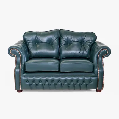 "Thornhill" Original Chesterfield Sofa Zweisitzer Echtleder englisches Ledersofa