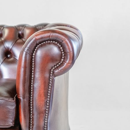 Tolles Chesterfield Sofa "Crieff" Englisches Ledersofa Dreisitzer