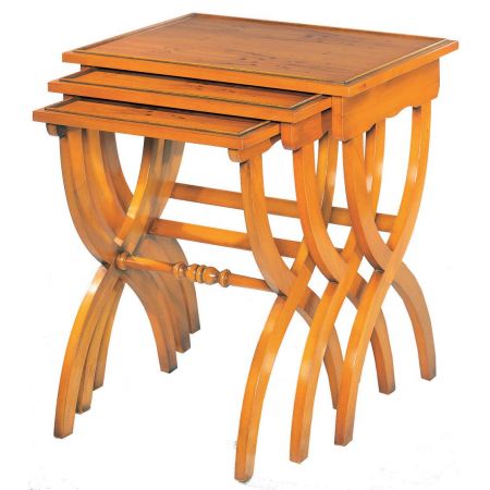 Bevan Funnell Cross Leg Nest of Tables in Eibe