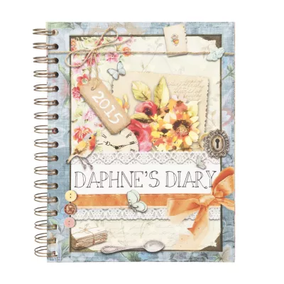 Clayre & Eef Daphne`s Diary Agenda Kalender Notizbuch 2015 Scrapbooking Nostalgie