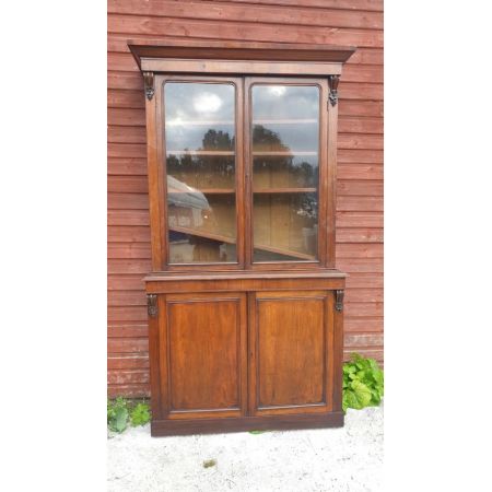 Antikes Library Bookcase, 2-teilig, ca. 19. Jahrhundert