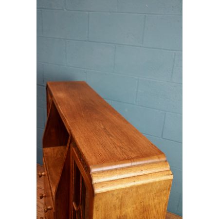 Antiker Bücherschrank mit Sekretär, ca. 1930