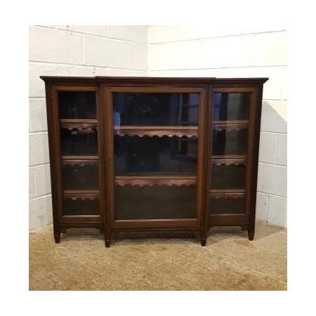 Antiker Breakfront Bücherschrank