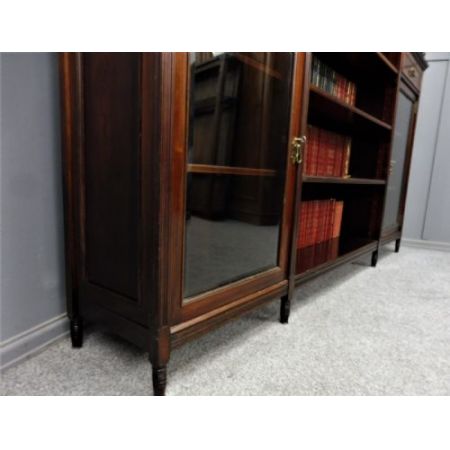 Großes viktorianisches Rosewood Bookcase