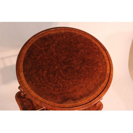 Antiker viktorianischer revolving library table