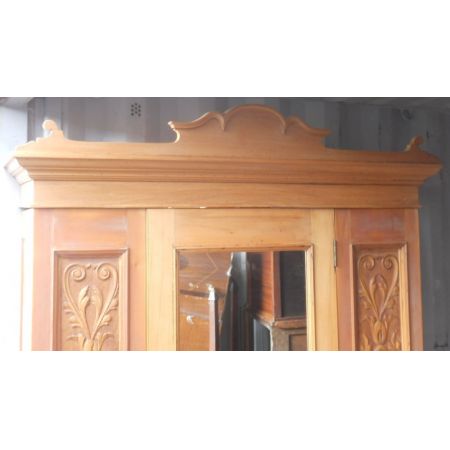 edwardian satin walnut hanging wardrobe ca. 1900 Jh.