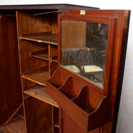 edwardian compactum wardrobe mahogany ca. 1900 Jh