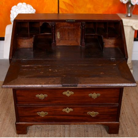 georgian bureau oak mahogany ca.1820 Jh