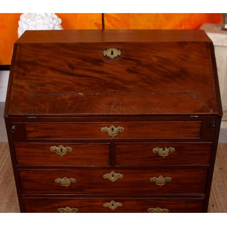 georgian bureau oak mahogany ca.1820 Jh