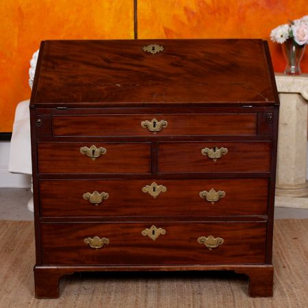 georgian bureau oak mahogany ca.1820 Jh