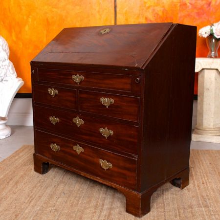 georgian bureau oak mahogany ca.1820 Jh