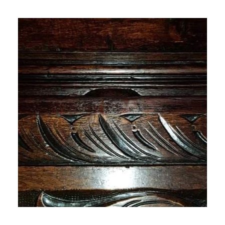 antique georgian period carved oak bureau bookcase c1780