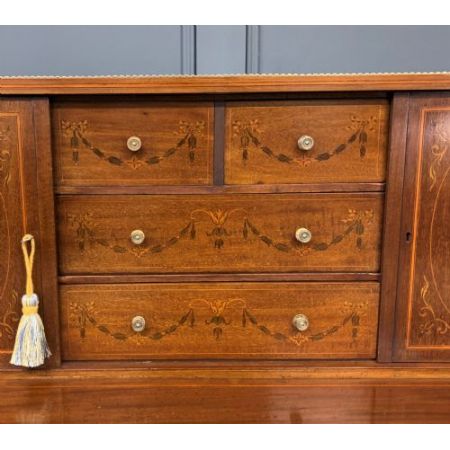 inlaid mahogany bonheur du jour by jas shoolbred & co. ca. 1900 Jh.