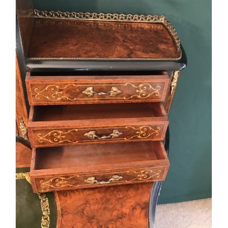 superb quality bonheur  du  jour, writing table. walnut desk, ca.1870 Jh.