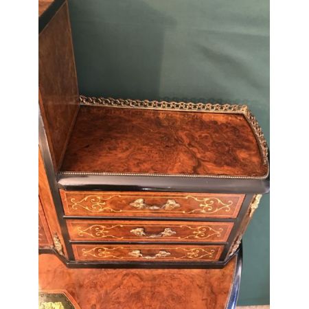 superb quality bonheur  du  jour, writing table. walnut desk, ca.1870 Jh.