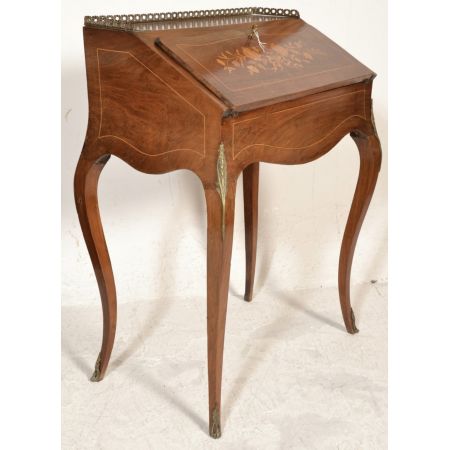 bureau de dame in king wood and inlaid mahagoni ca.1900 Jh.