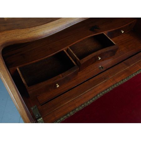 antique french inlaid walnut bureau de dame ca. 1880 Jh.