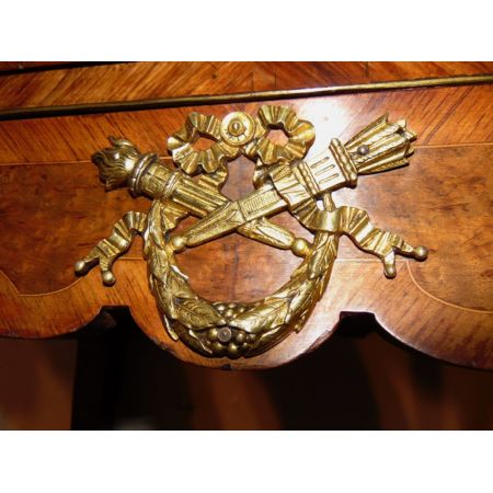 victorian burr yew, kingwood & marquetry bureau de dame ca. 1870 Jh.