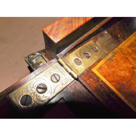 victorian burr yew, kingwood & marquetry bureau de dame ca. 1870 Jh.