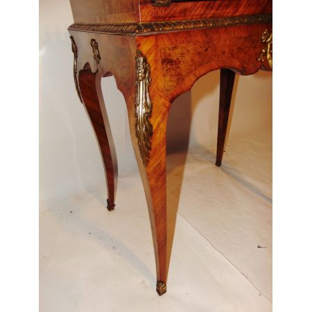 victorian burr yew, kingwood & marquetry bureau de dame ca. 1870 Jh.