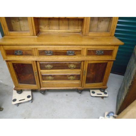 antique edwardian golden oak welsh dresser ca 1900 Jh
