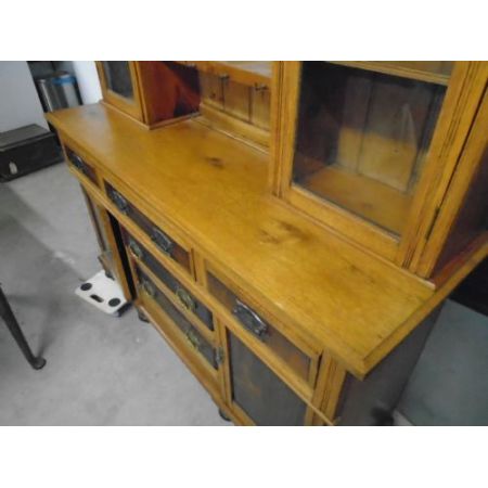 antique edwardian golden oak welsh dresser ca 1900 Jh