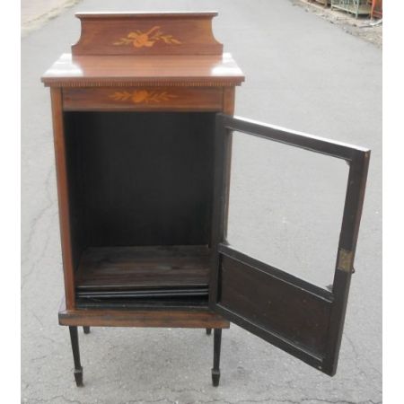 edwardianischer Mahagoni music cabinet / Musikschrank, ca 1900