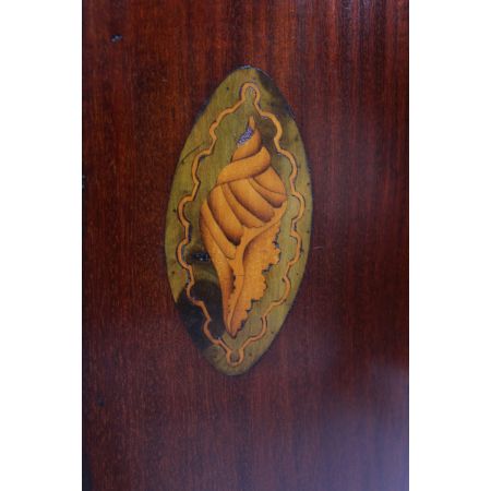 georgian mahogany bow front corner cupboard ca. 1800 Jh.