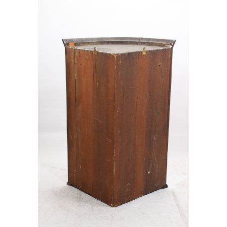 georgian mahogany bow front corner cupboard ca. 1800 Jh.