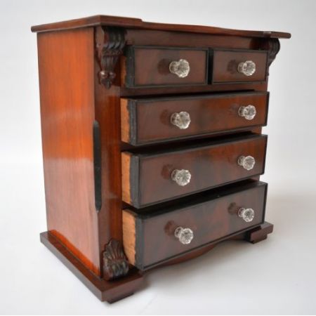 apprentice piece mahogany ca. 1900 Jh.