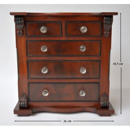 apprentice piece mahogany ca. 1900 Jh.