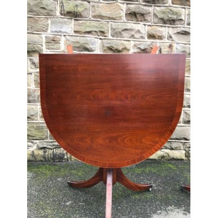 antique mahogany twin pillar extending dining table Antiker Mahagoni Twin Pillar Table, Mahagoni, ca. 1910