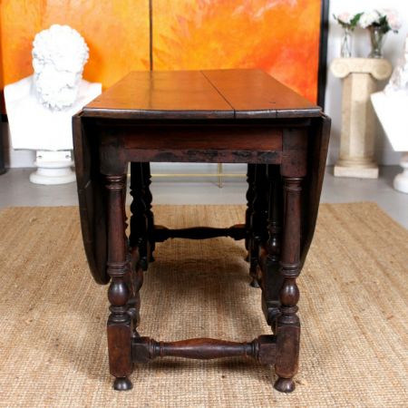 Antiker George II Dropleaf Gateleg Esstisch