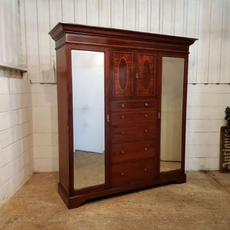 Antiker edwardianischer Kleiderschrank