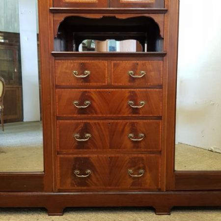 Antiker edwardianischer Kleiderschrank angefertigt ca. um 1900