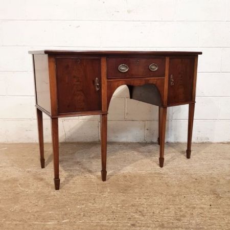 Antikes edwardianisches Sideboard mit Bow Front aus Mahagoni  c1900
