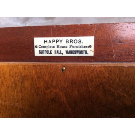 Edwardianischer Kleiderschrank aus Mahagoniholz mit eingebautem Spiegel