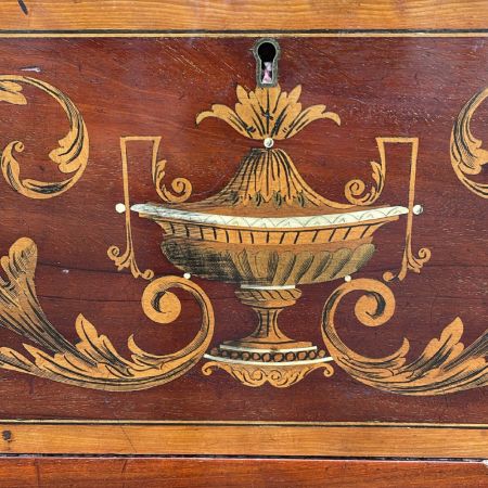 Antike edwardianische Ankleide aus Mahagoni mit Intarsien